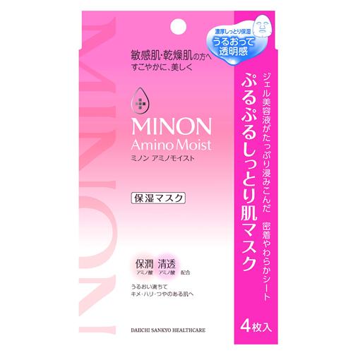 第12位：MINON Amino Moist保濕面膜 22mL x 4片裝 1,182円