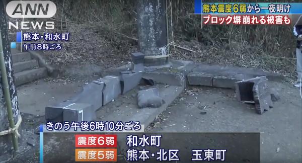 熊本發生5級地震 預測未來一周或再有同等級數強震