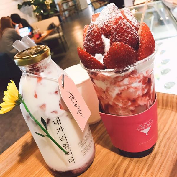 韓國咖啡店草莓主題系列