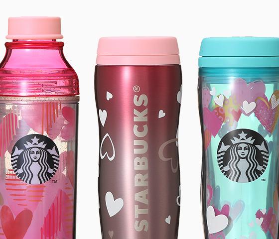 日本Starbucks情人節新商品！ 朱古力星冰樂．粉紅少女風保溫杯