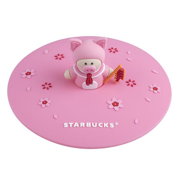 台灣Starbucks豬年限定系列 豬年小熊矽膠杯蓋NTD0