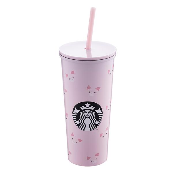 台灣Starbucks豬年限定系列 豬豬獻吉不鏽鋼Togo冷水杯NTD0