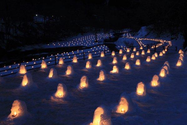 日光湯西川溫泉雪屋祭 點燈
