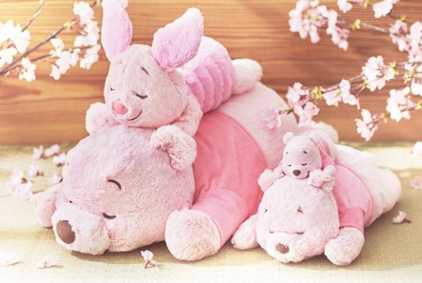 日本迪士尼櫻花系列 櫻花色的小熊維尼／米妮！