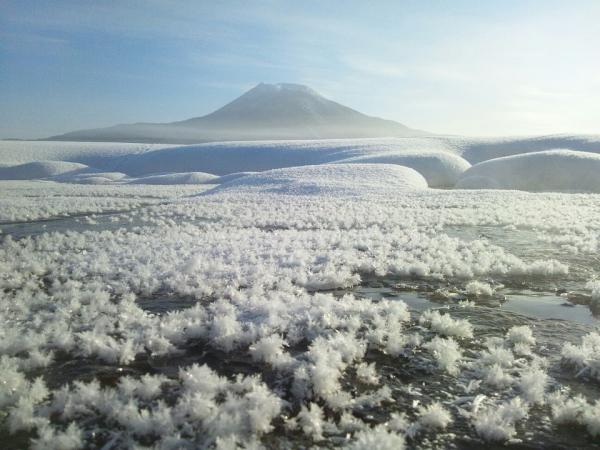 日本北海道難得一遇自然奇景 阿寒湖現霜之花海！