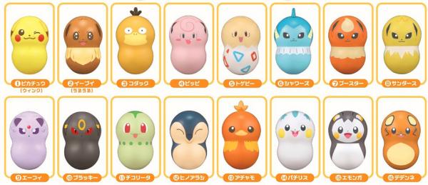 比卡超、伊貝、小刺蛋不倒翁超可愛！ 日本Pokemon不倒翁公仔第2彈!