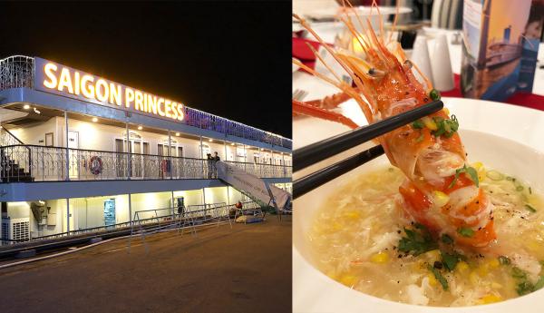越南西貢公主號郵輪晚餐！ 0上船嘆五星級晚餐+360度欣賞西貢河夜景