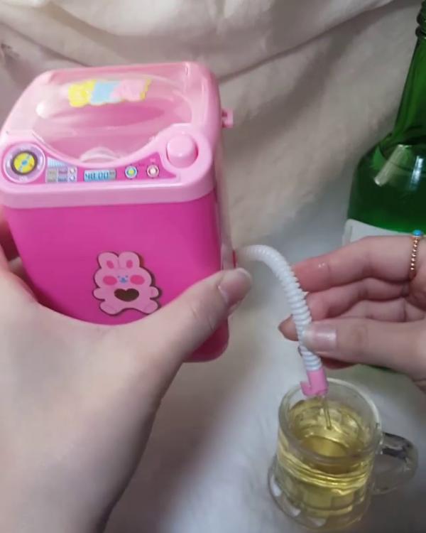 韓國玩具洗衣機新用法 大變化妝掃清洗機超實用！