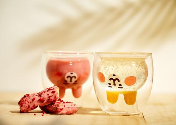 粉紅兔兔隨飲品變色　台灣推手工雙層玻璃杯