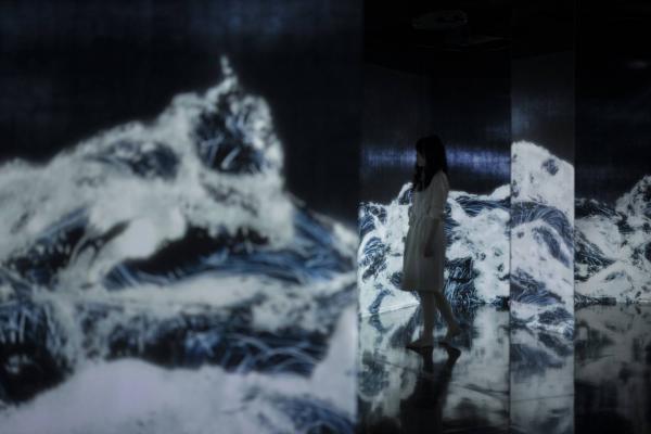 巨大波浪投影+花影塗鴉 金澤21世紀美術館舉行teamLab新展覽