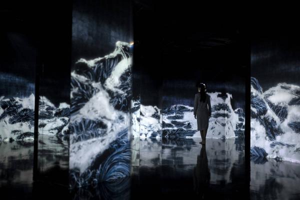 巨大波浪投影+花影塗鴉 金澤21世紀美術館舉行teamLab新展覽