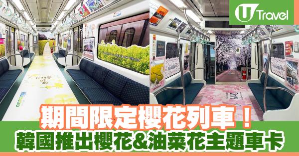韓國推出櫻花&油菜花主題車卡 期間限定櫻花列車！