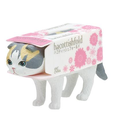 日本最新款貓咪紙巾盒扭蛋 hacottishfold第三彈