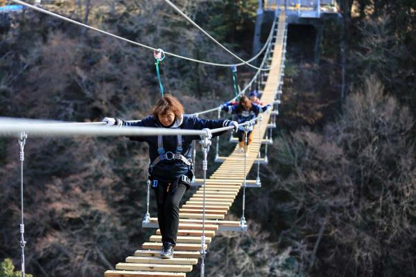 東京近郊大自然戶外體驗公園 吊橋步道．空中飛索．60米高巨型鞦韆
