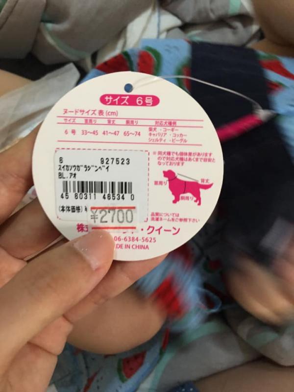 爸爸日本出差誤買狗衫給兒子當手信 網民笑：只怪日本的狗衣服質感太好