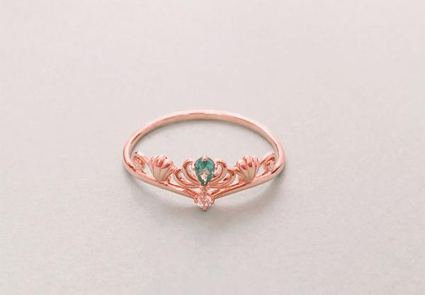 韓國首飾品牌推迪士尼公主系列 公主專屬皇冠戒指！