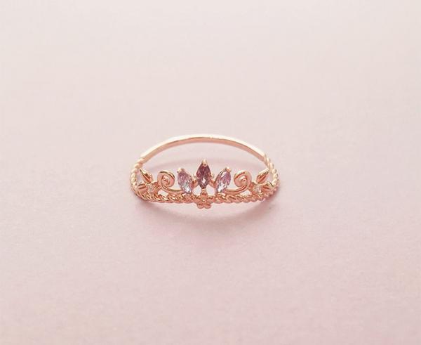 韓國首飾品牌推迪士尼公主系列 公主專屬皇冠戒指！