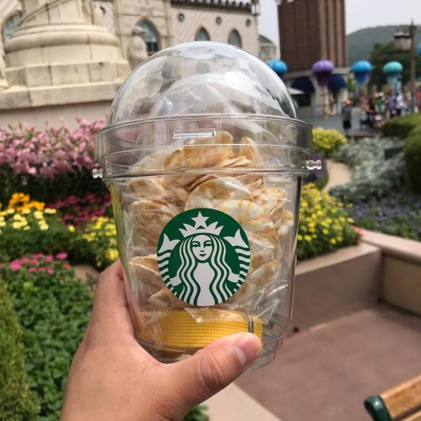 韓國Starbucks主題樂園限定商品 星冰樂爆谷筒／野餐鐵盒！