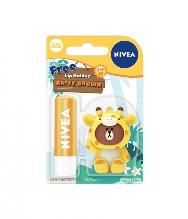 泰國NIVEA聯乘LINE FRIENDS潤唇膏系列 熊大化身可愛小水獺！
