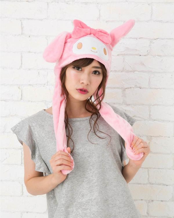 日本新推6款Sanrio角色兔子帽 布甸狗/玉桂狗/Hello Kitty笠上頭賣萌超可愛！