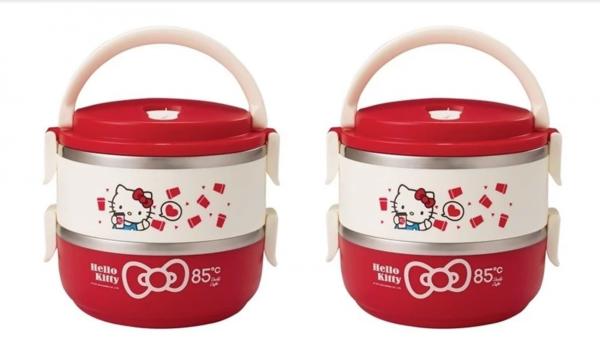 台灣飲品店Hello Kitty換購活動 得意大頭造型保冷杯/手提風扇/餐盒