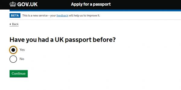 程序二：必須填「Yes」表示曾擁有BNO護照。