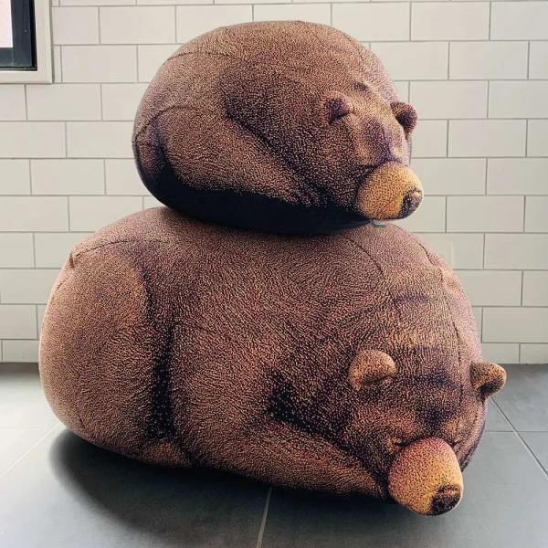 家中攬住小熊度過悠閒一天 日本家居用品店推出圓碌碌熊熊坐枕
