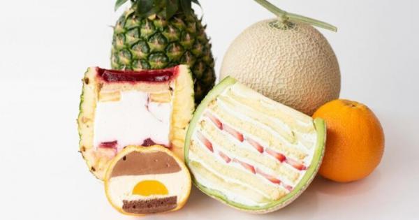 大阪人氣水果蛋糕店GrowLevel 鬼馬蛋糕扮原個蜜瓜/菠蘿/香橙