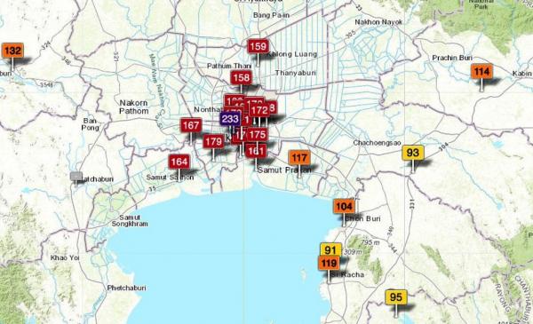 曼谷空氣污染嚴重PM2.5指數超標 民眾憂霧霾再襲