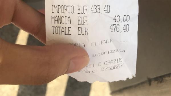 日遊客到羅馬旅遊疑被餐廳騙錢 兩碟意粉、一條魚竟索價近4000港元？