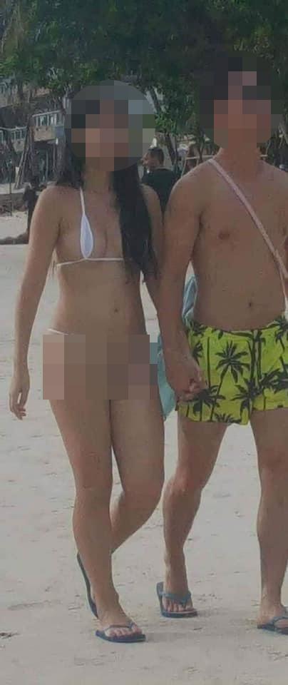 台女遊長灘島比堅尼太暴露遭罰款 菲律賓警方：那是一根繩！