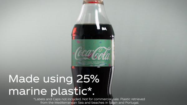 可口可樂用海洋垃圾造環保膠樽 在2030年前50%膠樽轉用再生物料