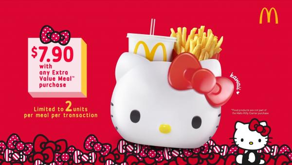 全球首次登場！新加坡麥當勞Hello Kitty聯乘 可愛實用小食手提籃