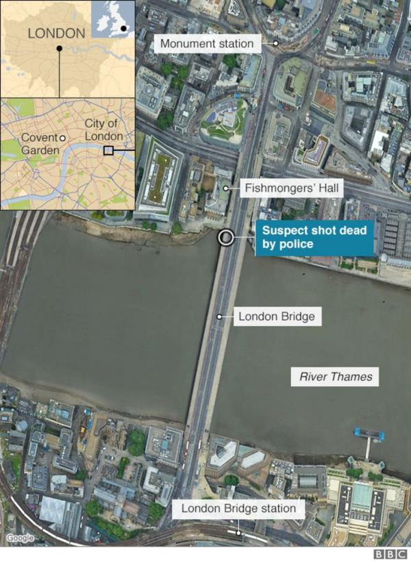 英國倫敦橋隨機斬人襲擊 2人受重傷身亡 疑犯遭擊斃