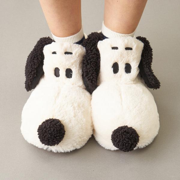 日本新出大頭毛絨Snoopy拖鞋 暖笠笠溫暖雙腳
