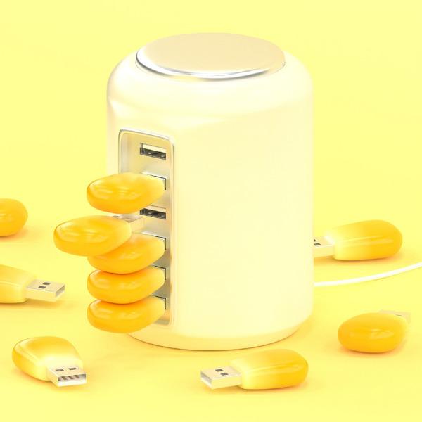 日本搞鬼食物造型發明 神還原粒粒粟米USB 