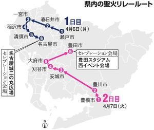 2020東京奧運聖火傳遞路線 愛知