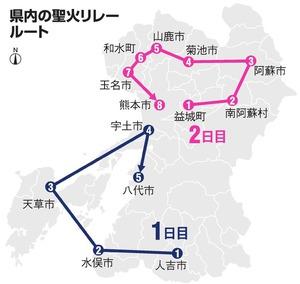 2020東京奧運聖火傳遞路線 熊本