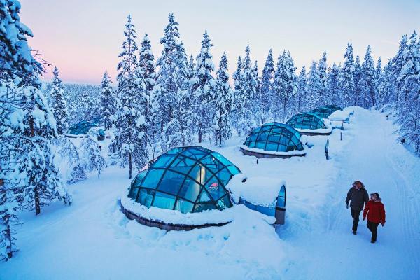 芬蘭玻璃圓頂屋推介 欣賞夢幻極光+滿天星空