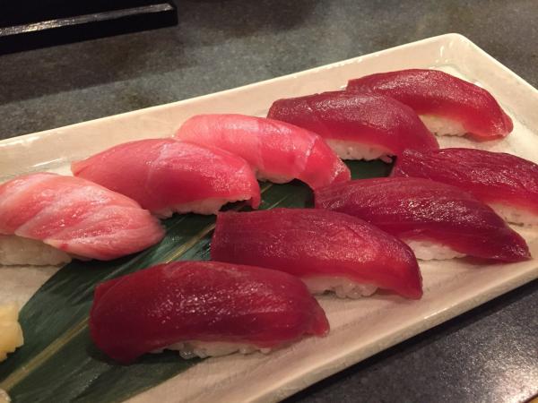 東京4間吞拿魚料理餐廳推介 藍鰭吞拿魚中拖羅、100円吞拿魚蓉刺身