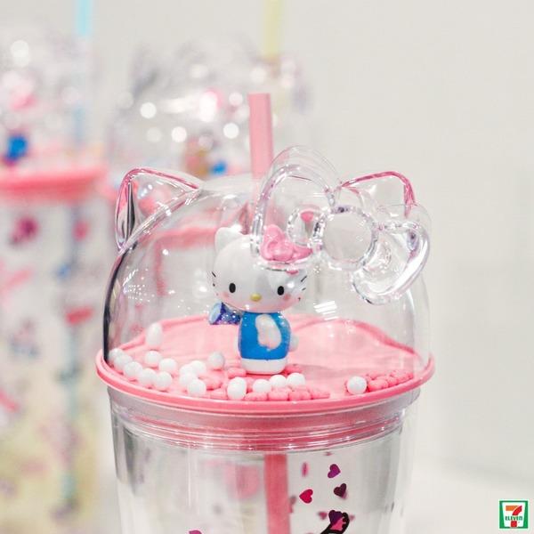 泰國7-Eleven新出Hello Kitty隨行杯 可愛立體場景杯蓋