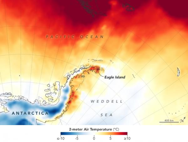 熱浪持續侵襲南極洲 9天內融化小島20%積雪