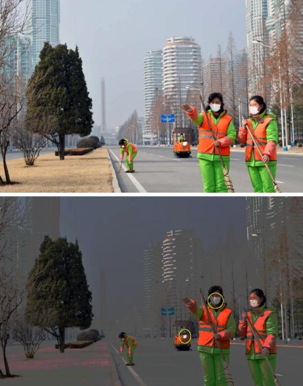 北韓官媒宣傳照用Photoshop加口罩 美國媒體踢爆朝鮮另類防疫宣傳方法