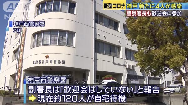 無視疫情偷辦歡迎會暢飲 神戶警察署長確診120人需隔離