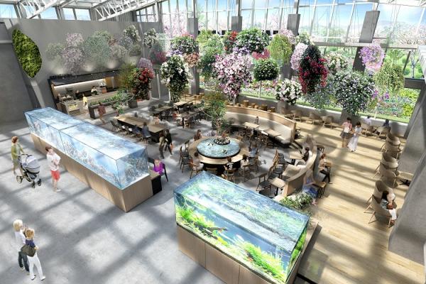 東京最新大型溫室植物園HANA．BIYORI 設全球首間溫室花園Starbucks