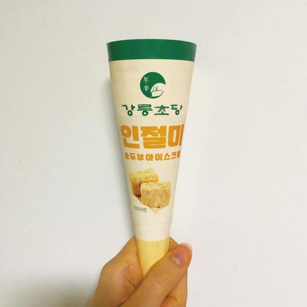 韓國便利店新口味甜品 江陵豆腐麻糬甜筒！