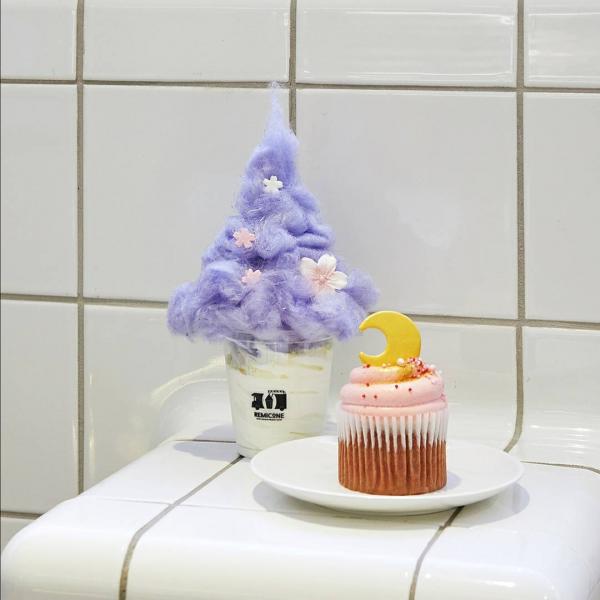 東大門特色打卡甜品Cafe REMICONE 레미콘 療癒系雲朵棉花糖雪糕！