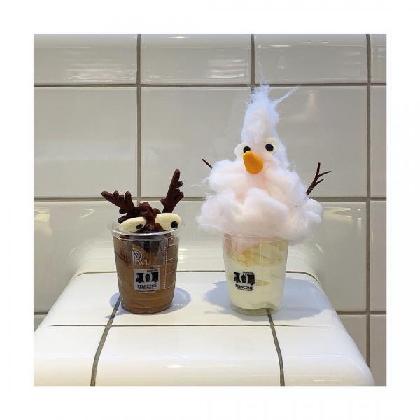 東大門特色打卡甜品Cafe REMICONE 레미콘 療癒系雲朵棉花糖雪糕！