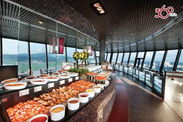 澳門旅遊塔「360°旋轉餐廳」自助餐 