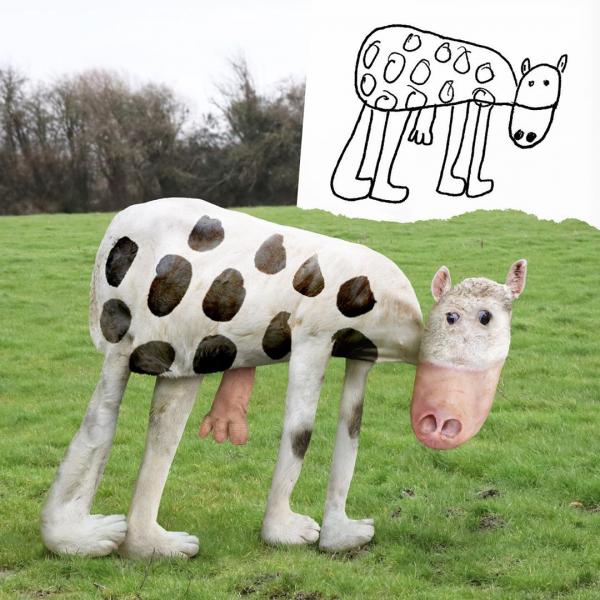英國父親為兒子動物塗鴉「P圖」 醜怪超現實作品狂吸75萬粉絲
